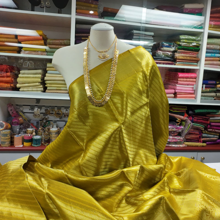 Pure Bridal gold Kancheepuram Tissue Silk Saree