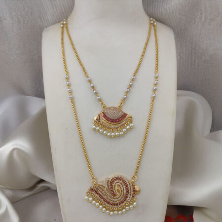 Micro polished Sangu pendant set