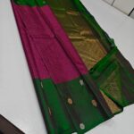 Pure Kanchipuram saree - Magenta-green